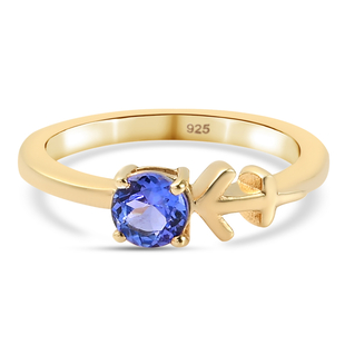 Tanzanite Ring in 14K Gold Overlay Sterling Silver