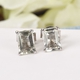 Prasiolite Stud Earrings (with Push Back) in Platinum Overlay Sterling Silver 1.95 Ct.
