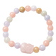 Pink Morganite Stretchable Pixiu Beads Bracelet (Size 6.5) 105.70 Ct