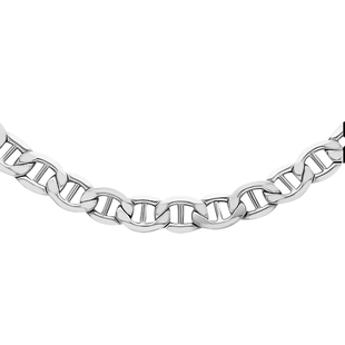 Sterling Silver Rambo Chain (Size - 17) With Lobster Clasp, Silver Wt. 38.20 Gms