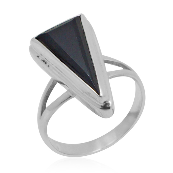 Royal Bali Collection Boi Ploi Black Spinel (Trl) Solitaire Ring in Sterling Silver 7.450 Ct.