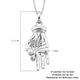 Sundays Child - Freshwater Pearl Hand Pendant with Chain (size 20) in Platinum Overlay Sterling Silver, Silver wt. 7.30 Gms