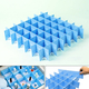 Set of 12 DIY Plastic Grid Drawer Dividers {Size 36.5X7cm (14.37X2.76 inch) } - Blue