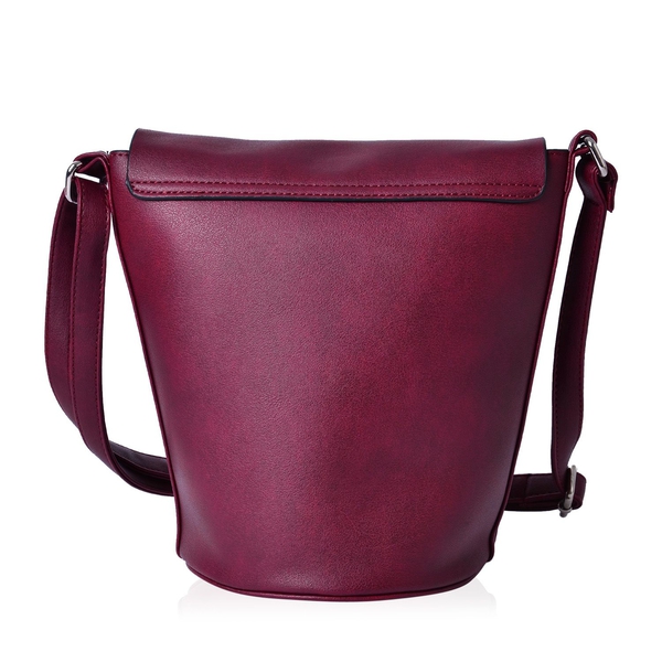 Greenwich Classic Structured Dark Red Colour Messenger Bag with Adjustable Shoulder Strap ( Size 24.5x24x16x16 Cm)