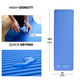 NBR Yoga Mat with Strap (188x61x1 Cm) - Blue
