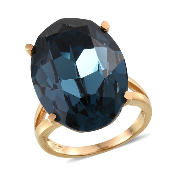 - Montana Crystal (Ovl) Ring in ION Plated 18K Yellow Gold Bond 26.500 Ct.