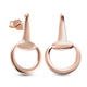 Designer Inspired- Rose Gold Overlay Sterling Silver Snaffle Bit Earrings