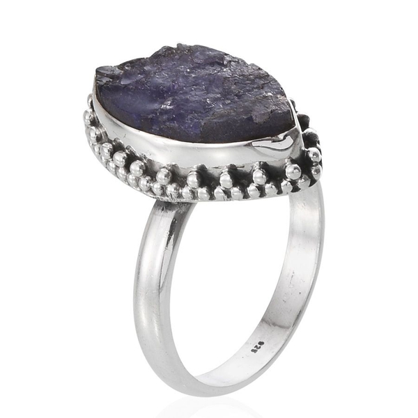Tanzanite (Mrq) Ring in Sterling Silver 12.680 Ct.