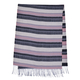 Stripe Pattern Long Scarf - White & Pink