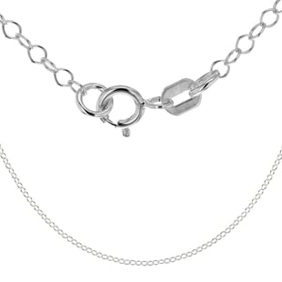 Sterling Silver Rolo Chain (Size 24) with Spring Ring Clasp