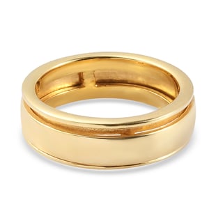 14k Gold Overlay Sterling Silver Spinner Ring