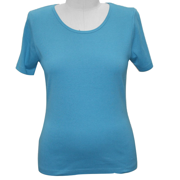 SUGARCRISP 100% Cotton Short Sleeve Rib TShirt (Size 10) - Navagio Bay