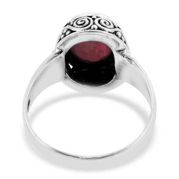 Royal Bali Collection - Rhodochrosite Ring in Sterling Silver 5.73 ct.