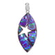 Sajen Silver CELESTIAL COLLECTION - Quartz Doublet Simulated Opal Lavender  Pendant in Rhodium Overlay Sterling Silver 14.240  Ct.