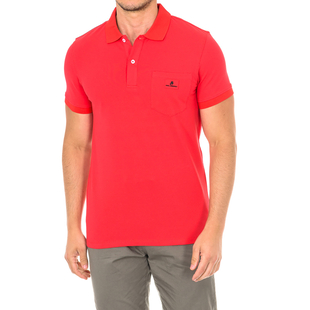 Karl Lagerfeld - Mens Basic Polo Short Sleeve - Red Size S