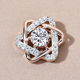Moissanite  Fancy Pendant in Rose Gold Sterling Silver  1.071  Ct.