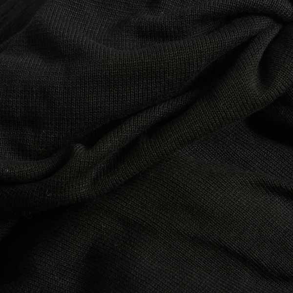 Black Colour Cowl Neck Pattern Cardigan (Size Large / Xtra Large)