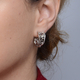 LucyQ Filigree Collection - Rhodium Overlay Sterling Silver Earrings ( with Push Back)