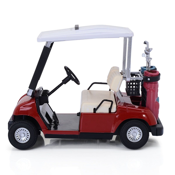 STRADA Red Colour Decorative Mini Golf Cart Digital Table Clock