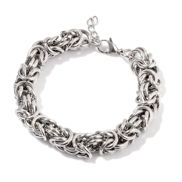 Stainless Steel Byzantine Bracelet (Size 8)