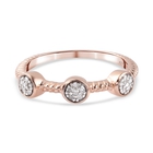 Diamond Ring (Size J) in Rose Gold Overlay Sterling Silver