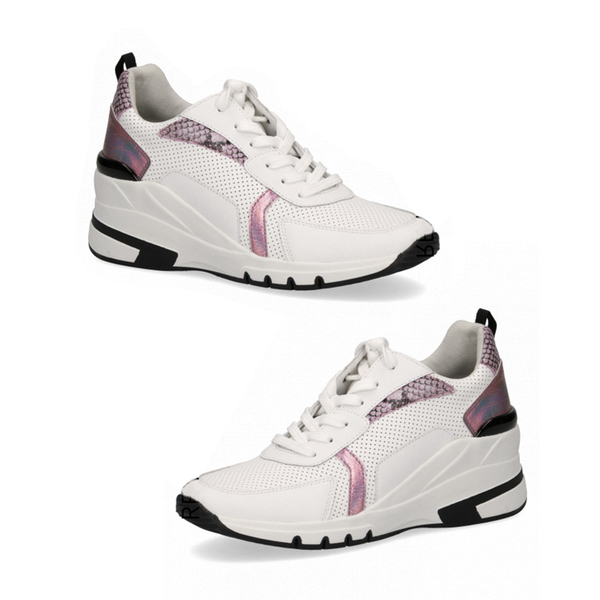 CAPRICE Sneaker High WHITE/PINK COM
