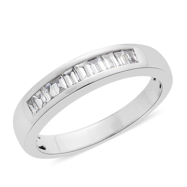 RHAPSODY 950 Platinum IGI Certified Diamond (Bgt) (VS/E-F) Half Eternity Band Ring 0.500 Ct. Platinu