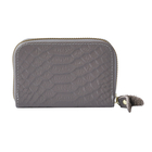 Closeout Deal Genuine Leather Snake Skin Embossed Wallet (Size 11x7 cm) - Grey