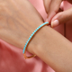 Arizona Sleeping Beauty Turquoise Full Bangle (size 7.75) in 14K Gold Overlay Sterling Silver 3.06 Ct, Silver Wt 9.89 Gms