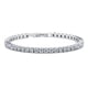NY Close Out Deal - Simulated Diamond Tennis Bracelet (Size - 8) in Silver Tone