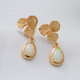 Ethiopian Welo Opal Dangling Earrings (With Push Back) in Yellow Gold Overlay Sterling Silver 1.10 Ct.