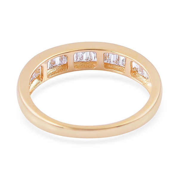 ILIANA 18K Y Gold IGI Certified Diamond (Bgt) (SI/ G-H) Half Eternity Band Ring 0.500 Ct.