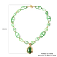 Green Jade and Natural Cambodian Zircon Necklace (Size 18) in Yellow Gold Overlay Sterling Silver 62.70 Ct, Silver Wt. 6.30 Gms