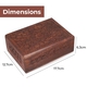 Handcrafted Sheesham Wooden Storage Box with Red Velvet Interior (Size 17x12x6Cm)