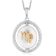 Natural Cambodian Zircon Zodiac-Gemini Pendant with Chain (Size 20) in Yellow Gold and Platinum Overlay Sterling Silver, Silver wt. 7.00 Gms