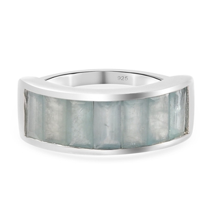 Grandidierite Half Eternity Ring in Platinum Overlay Sterling Silver 2.46 Ct.