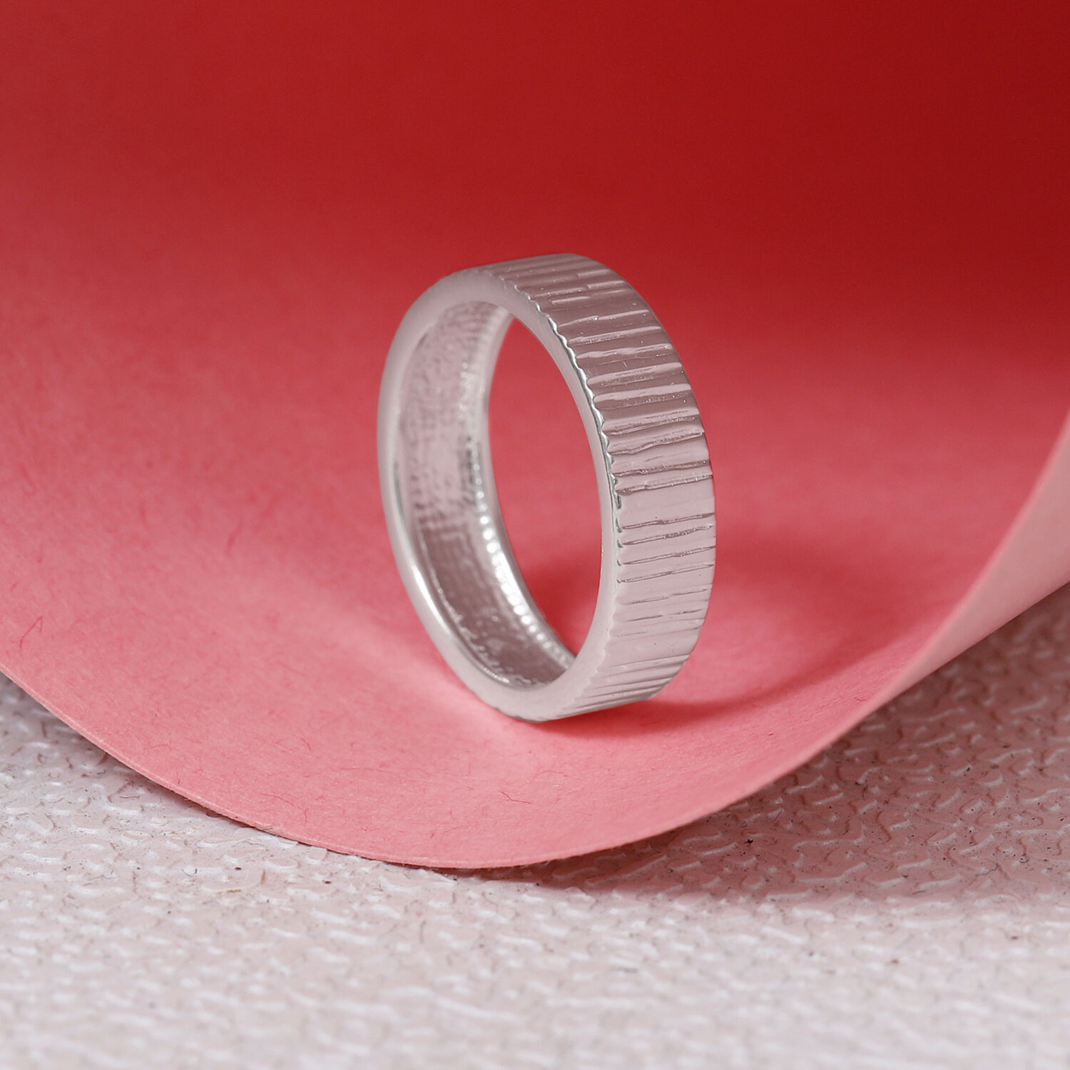 MP - Sterling Silver Textured Band Ring