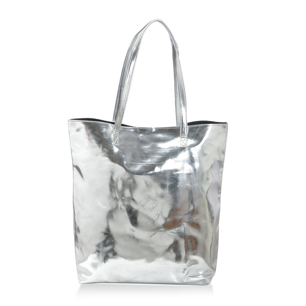 Silver Laminated Fancy Ladies Tote Bag