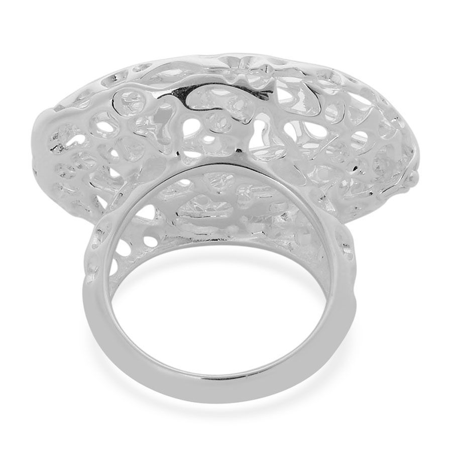 RACHEL GALLEY Sterling Silver Charmed Pebble Locket Ring, Silver wt 10.33 Gms.