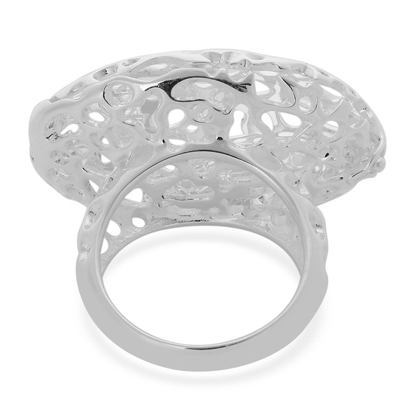 RACHEL GALLEY Sterling Silver Charmed Pebble Locket Ring, Silver wt 10.33 Gms.