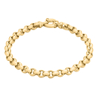 Hatton Garden Close Out Deal- 9K Yellow Gold Belcher Bracelet (Size - 7.5) with Senorita Clasp, Gold