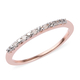 Diamond Half Eternity Ring in Rose Gold Sterling Silver Ring