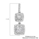 Lustro Stella Platinum Overlay Sterling Silver Pendant Made with Finest CZ 3.63 Ct.