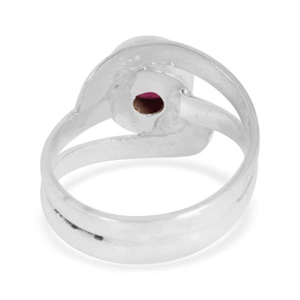 Royal Bali Collection African Ruby (Rnd) Solitaire Ring in Sterling Silver 1.960 Ct.