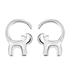 Platinum Overlay Sterling Silver Earrings (With Push Back)