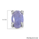 Tanzanite Solitaire Stud Earrings (with Push Back) in Sterling Silver 1.50 Ct.