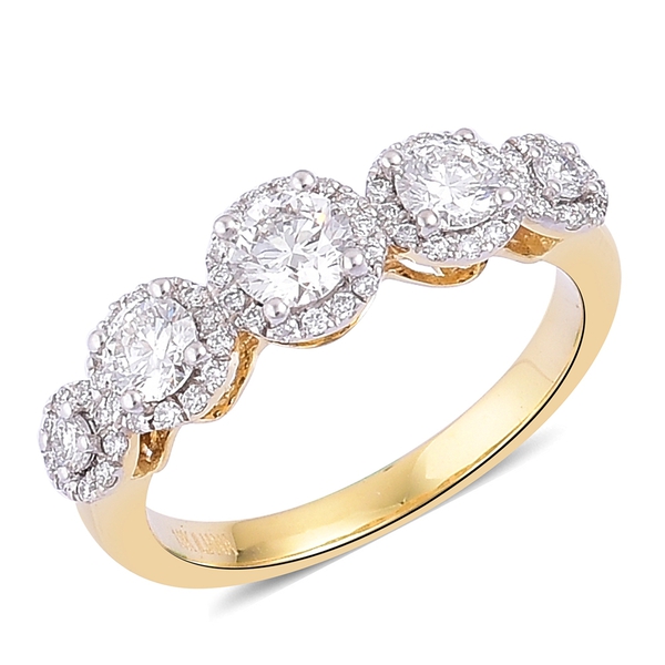 ILIANA 18K Yellow Gold IGI Certified Diamond (Rnd) (SI/G-H) Ring 1.000 Ct.