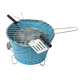 Portable Barbecue Grill Bucket (Size 32x28x18 Cm) - Blue