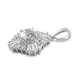 Lustro Stella Platinum Overlay Sterling Silver Pendant Made with Finest CZ 3.97 Ct