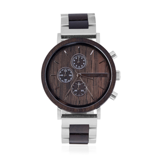 Botanica Iris Sandalwood Wood and Stainless Steel Watch - Brown